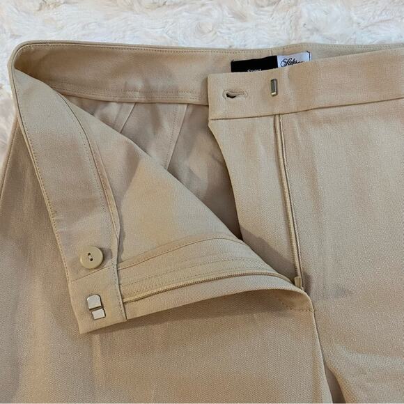 Saks Fifth Avenue Sport Women’s Dress Pants Size 6 Beige Pleated High Rise - Picture 4 of 13